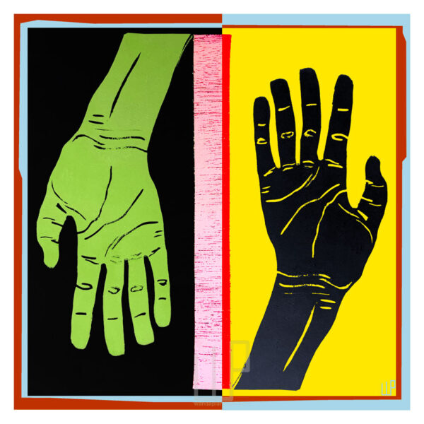 COMMISION SCARF II PRINT on silk 100x100