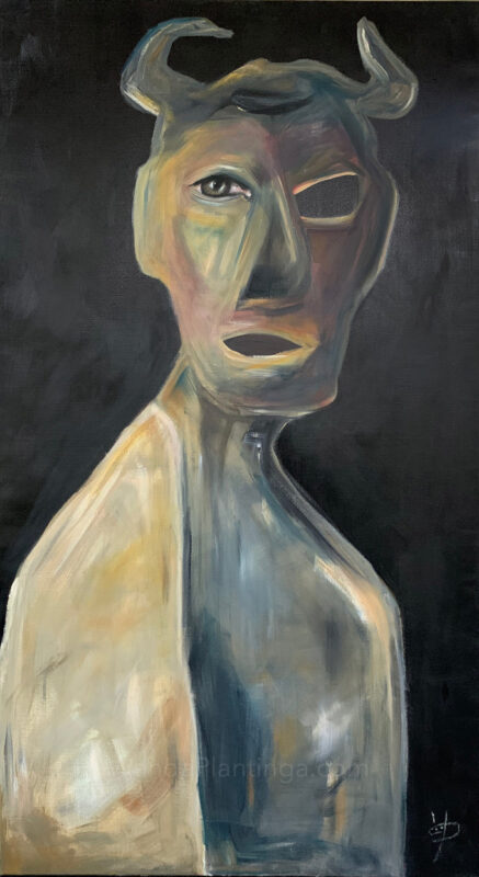 chisel oil painting large 80x100 abstract art