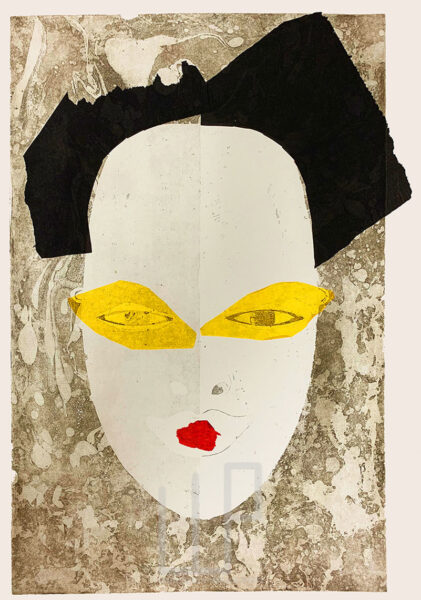 commision face mixed media 30x40