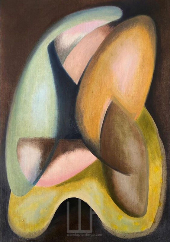 coral oil pastel 30x40 series