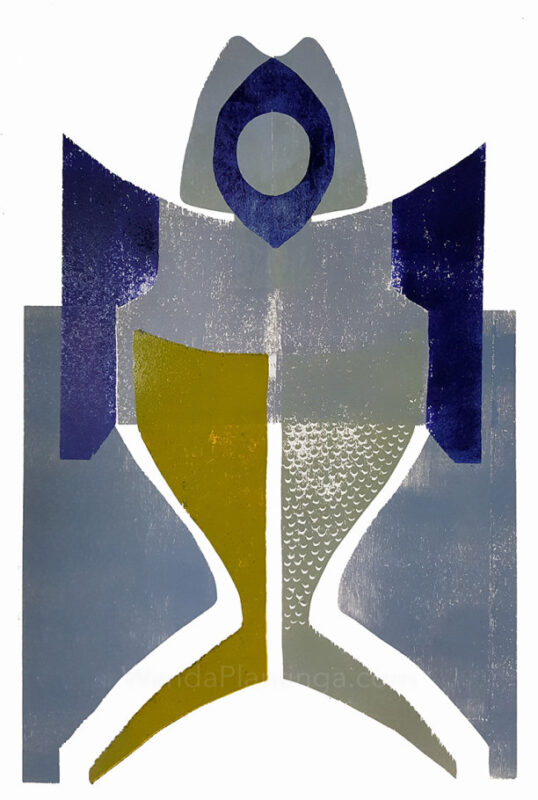 fish II wood print large art