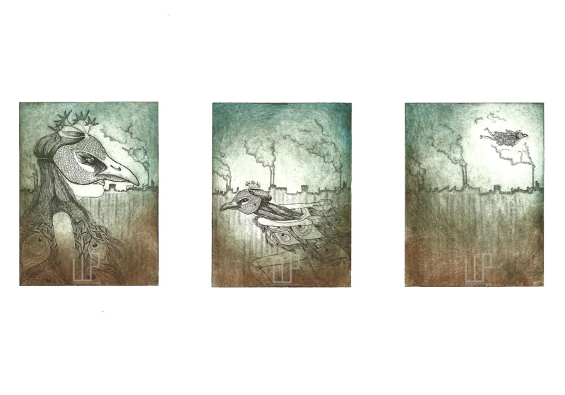 flying high SILK etching 15x20