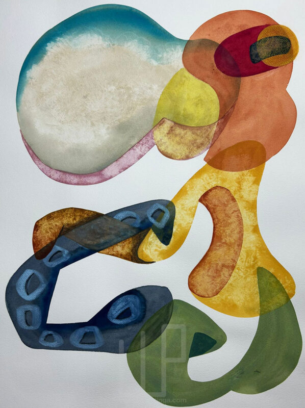 octopus aquarelle blue spots